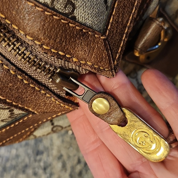 GUCCI suitcase oversized large travel satchel vintage, GG logo RARE original key - Picture 14 of 14